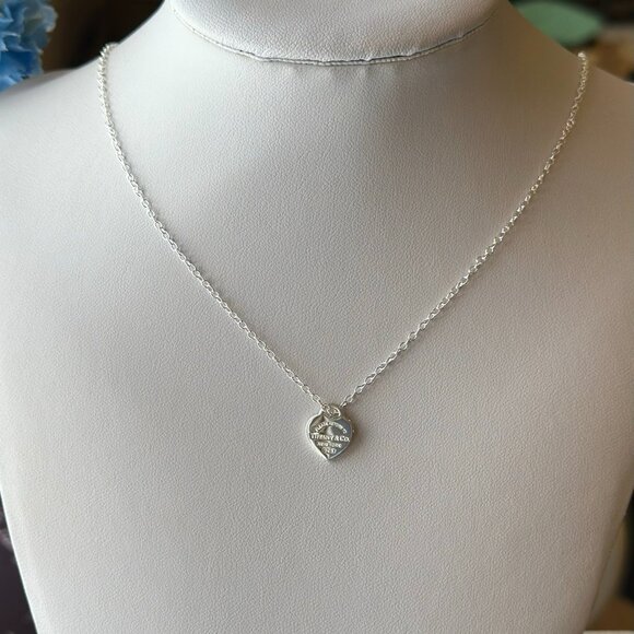 Tiffany & Co. Sterling Silver Heart Tag Necklace - Picture 4 of 5